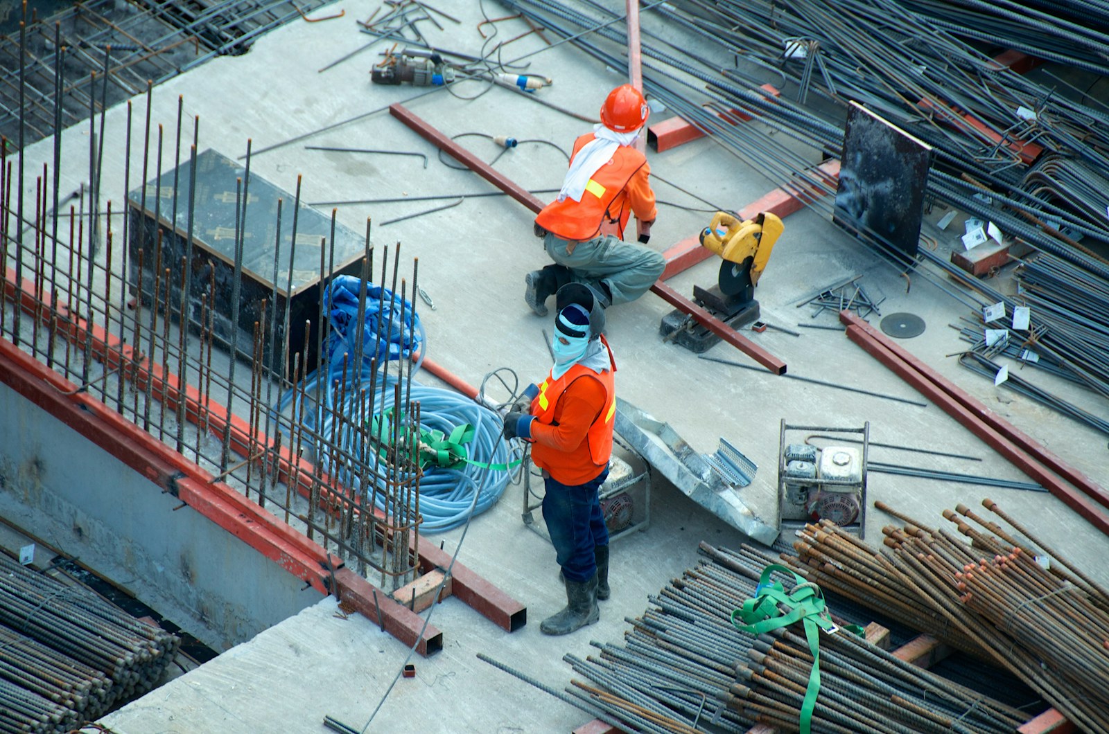 Representative construction crew at a work area